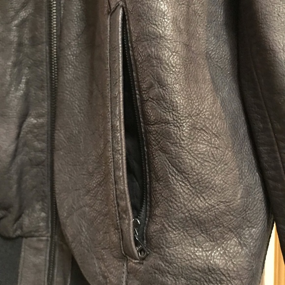 M0851 black leather jacket size 4 - Picture 10 of 12